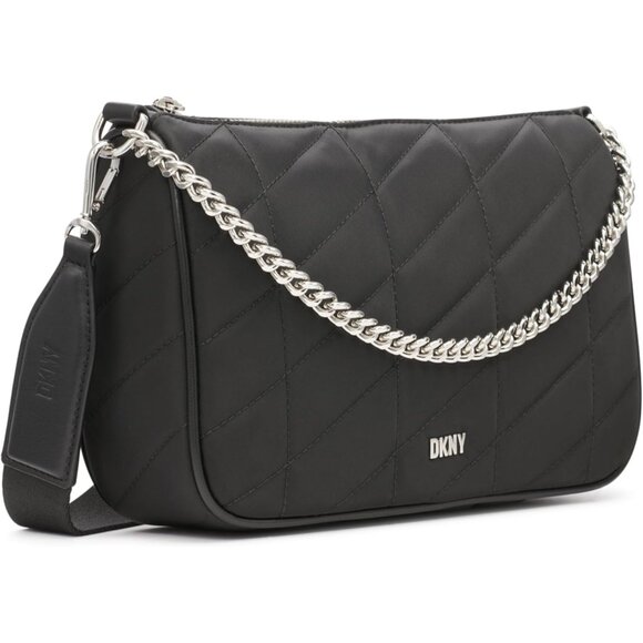 Bodhi Women's Black Silver Crossbody Bag with Zipper & Cotton Lining - Picture 6 of 6